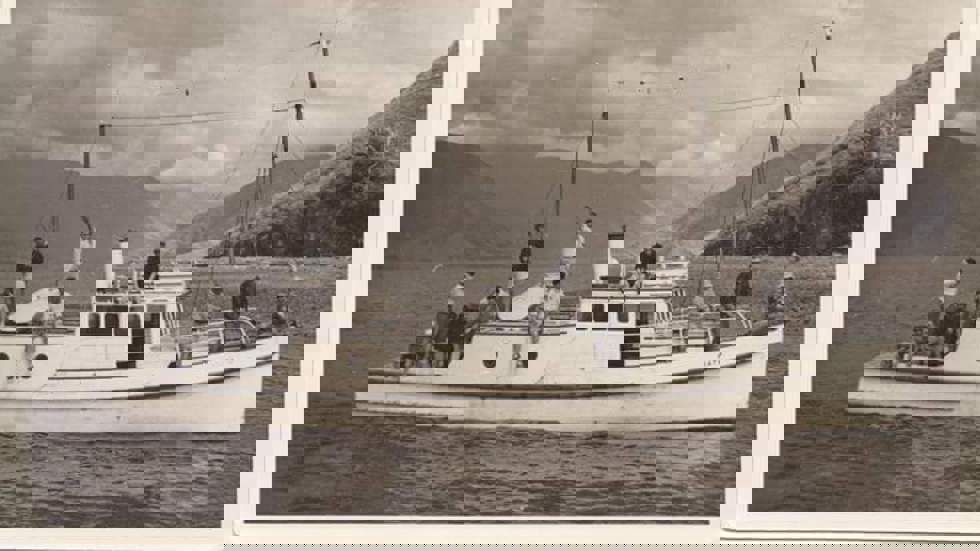 A photo of an old mail boat - the designs have changed over the years.